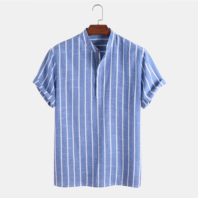 Striped Button-Up Polo Shirt – Lautus Clothing