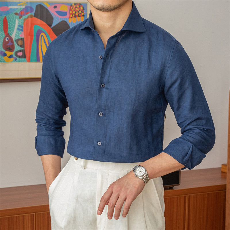 Long-sleeved Linen Shirt